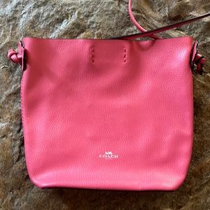 EUC pink coach derby crossbody